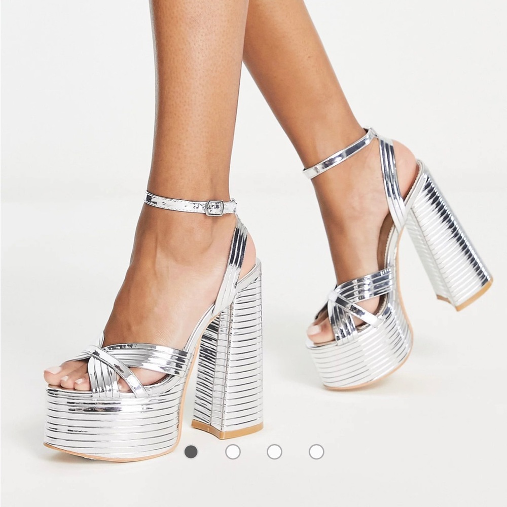 ASOS Silver platform heels/sandals